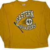 Eastern Quakers Tee Jays Single Stitch Long Sleeve T-Shirt - XL Yellow Cotton