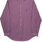 Ralph Lauren Checked Shirt - Large Purple Cotton