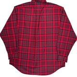 Ralph Lauren Checked Flannel Shirt - Large Red Cotton