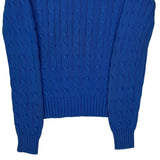 Ralph Lauren Cable Knit Sweater - Small Blue Cotton