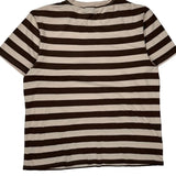 Pocket On Chest Lee Striped T-Shirt - XL Brown Cotton