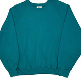 90S Blank Lee Sweatshirt - XL Green Cotton Blend