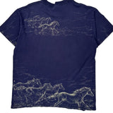 Single Stitch Delta Graphic T-Shirt - Large Navy Cotton
