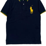 Big Pony Polo By Ralph Lauren Slim Fit Polo Shirt - Medium Navy Cotton