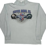 Super Bowl XL Nfl Football Long Sleeve T-Shirt - XL Grey Cotton
