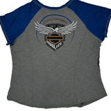 115 Years Anniversary Harley Davidson Graphic T-Shirt - 2XL Grey Cotton