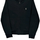 Polo By Ralph Lauren Zip Up - Medium Black Cotton