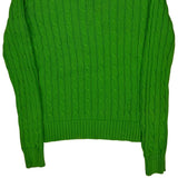 Polo By Ralph Lauren Cable Knit Sweater - Medium Green Cotton