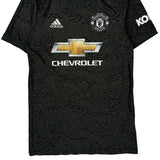 Manchester United Adidas 2020-21 Away Football Shirt - Small Black Polyester