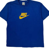 Nike Graphic T-Shirt - Large Blue Cotton