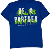 Single Stitch State Employees Combined Campaign Fruit Of The Loom Graphic T-Shirt - Medium Blue Cotton Blend