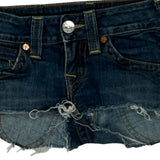 True Religion Denim Shorts - 25W US 0 Dark Wash Cotton