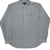 Ralph Lauren Checked Shirt - 2XL Blue Cotton