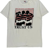 Single Stitch Soffe Graphic T-Shirt - Large White Cotton