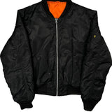 Flight Knox Armory Reversible Bomber Jacket - Large Black Nylon