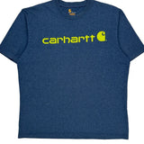 Carhartt T-Shirt - Large Blue Cotton