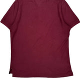 Tommy Hilfiger Polo Shirt - Large Burgundy Cotton