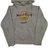 Hard Rock Cafe Graphic Hoodie - Medium Grey Cotton Blend