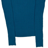 Tommy Hilfiger Cable Knit Jumper - XS Blue Cotton