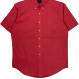 Ralph Lauren Short Sleeve Shirt - Medium Red Cotton