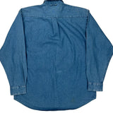 Walt Disney World Mickey Inc Graphic Denim Shirt - Medium Blue Cotton