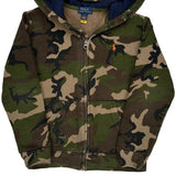 Age 7 Polo By Ralph Lauren Camo Hoodie - Small Camo Cotton