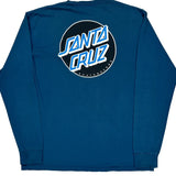 Skateboards Santa Cruz Graphic Long Sleeve T-Shirt - Large Blue Cotton