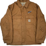 Serving The Western States Carhartt Jacket - XL Brown Cotton Blend