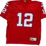 New England Patriots Reebok #12 Brady Football Jersey - XL Red Polyester
