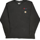 Loose Fit Carhartt Long Sleeve T-Shirt - XL Black Cotton