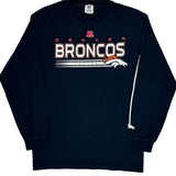 Denver Broncos Nfl Long Sleeve T-Shirt - Large Navy Cotton