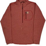 Carhartt 1/4 Zip - XL Red Polyester