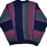 Jed Striped Cardigan - XL Multicoloured Acrylic Blend