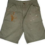 Carhartt Carpenter Shorts - 32W 12L Khaki Cotton