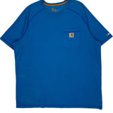 Carhartt T-Shirt - XL Blue Cotton