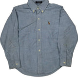 Age 7 Polo By Ralph Lauren Shirt - Small Blue Cotton