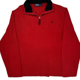 Polo By Ralph Lauren 1/4 Zip - XL Red Cotton
