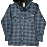 Dickies Checked Jacket - Small Blue Polyester