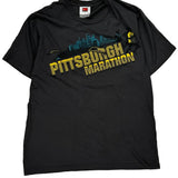 Pittsburgh Marathon Nike Graphic T-Shirt - Large Black Cotton