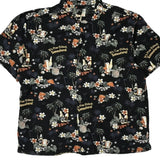 Tropical Print With Drinks Big Dogs Graphic Hawaiian Shirt - 2XL Black Viscose