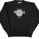 Dallas Hard Rock Cafe Graphic Sweatshirt - Large Black Cotton Blend