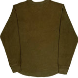Carhartt Henley Long Sleeve T-Shirt - Large Green Cotton
