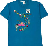 Branson 76 Highway Fruit Of The Loom Single Stitch T-Shirt - Small Blue Cotton