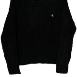 Ralph Lauren Cable Knit Sweater - Medium Black Cotton