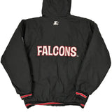Falcons Starter Football Jacket - Large Black Polyester