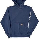 Carhartt Hoodie - XL Blue Cotton Blend