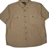 Carhartt Short Sleeve Shirt - 2XL Beige Cotton