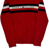Tommy Hilfiger Striped Sweater - Small Red Cotton