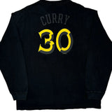 Golden State Warriors Majestic Nba Long Sleeve T-Shirt - XL Black Cotton