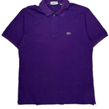 Lacoste Polo Shirt - Large Purple Cotton